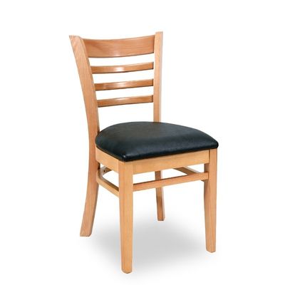 Καρέκλα εστιατορίου με στερεό ξύλινο πλαίσιο και μοντέρνο σχεδιασμό από δέρμα PU