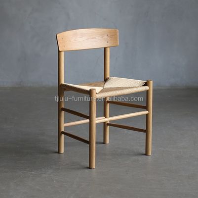 Σκληρό ξύλο χαμηλή στρογγυλή πίσω τραπεζική καρέκλα καρέκλα από ράταν με σύγχρονη και παραδοσιακή ιδέα σχεδιασμού