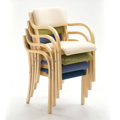 Σκληρό ξύλινο στοιβαχτό καρέκλα για μοντέρνα τραπεζαρία σε πολλαπλά χρώματα ξενοδοχείο εστιατόριο τραπέζι σπίτι