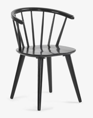 Σύγχρονη ξύλινη στερεά ξύλινη τραπεζαρία Windsor Chair W35*D37*H77CM για βελτιστοποίηση του χώρου τραπεζαρίας