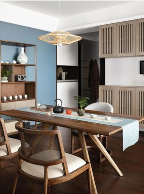 Ashwood Frame Nordic Design Modern Solid Wood PU Leather Rattan Dining Room Restaurant Chair 2023 για καφετέριες και εστιατόρια