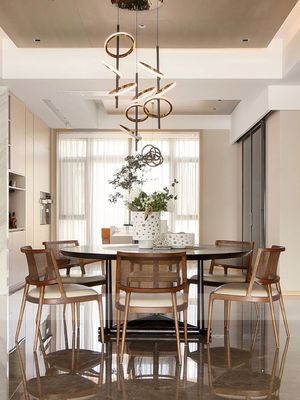 Ashwood Frame Nordic Design Modern Solid Wood PU Leather Rattan Dining Room Restaurant Chair 2023 για καφετέριες και εστιατόρια