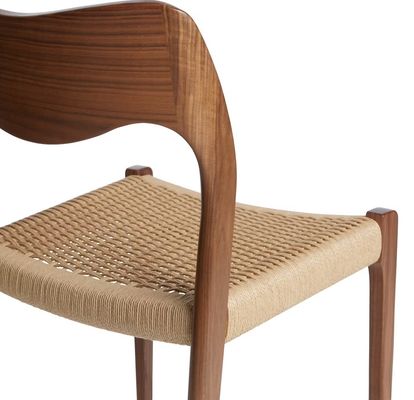 Έπιπλα καθιστικού με χειροποίητο υφασμένο σχοινί τραπεζική καρέκλα σε χρώμα καρύδας με στερεό ξύλινο πλαίσιο