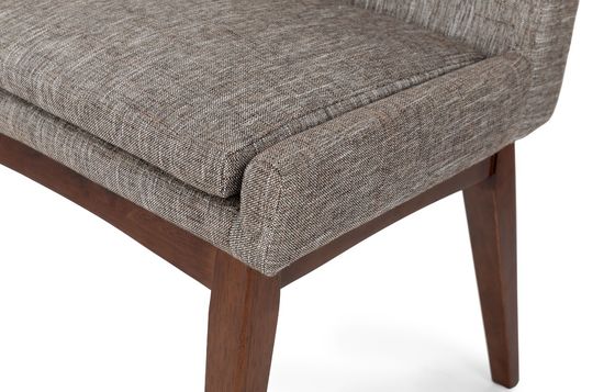 Ταχυδρομική συσκευασία Σκανδιναβική σύγχρονη ξύλινη δομή ύφασμα τραπεζική καρέκλα για εστιατόρια ξενοδοχεία καουτσούκ ξύλινο πλαίσιο