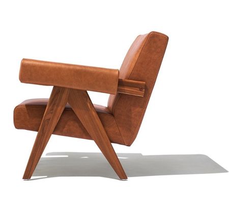 Διακοπές Lounge Σκληρό ξύλινο καναπέ Καρέκλα με εξατομικευμένο PU δέρμα και Ash ξύλινο πλαίσιο