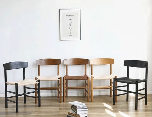 Καρέκλα τραπεζαρίας Καλύτερη προσαρμοσμένη σύγχρονη στυλ βελανιδιά στερεό ξύλο υφασμένο κώδικα ξενοδοχείο armrest καρέκλες εστιατόριο