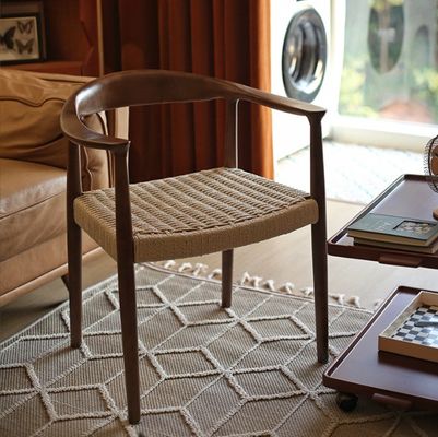 Σπίτι Έπιπλα Σύγχρονο βορειοευρωπαϊκό στυλ Τυφαντές καρέκλες με καλαμπόκι