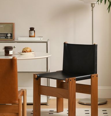 Ιταλική κλασική πολυτελή μοντέρνα κερί πετρελαίου δέρμα ξύλινη τραπεζαρία καρέκλα για το καθιστικό έπιπλα μέσα ταχυδρομική συσκευασία N