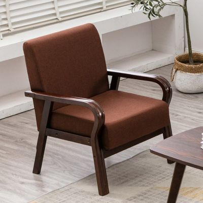 Σπίτι Έπιπλα Lounge Σύγχρονη ξύλινη καρέκλα καναπέ Καρέκλα με PU δέρμα / ύφασμα υλικό κάλυψης