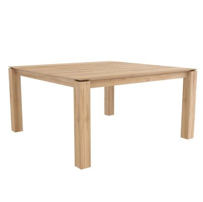 Σπίτι Έπιπλα Τραπεζικό τραπέζι από στερεό ξύλο σε φυσικό χρώμα για σύγχρονη τραπεζαρία