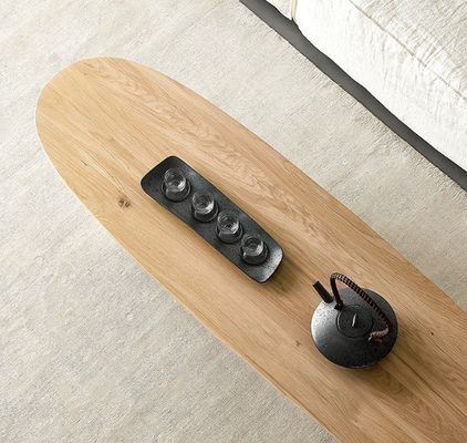 Σύγχρονο τραπέζι καφέ από βόρειο ξύλο για καθιστικό χωρίς διπλώματα σε χρώμα καρύδας