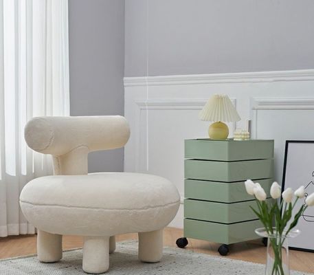 Σοφάς τραπεζιού από στερεό ξύλο Στέλεχος σε μοντέρνο στυλ βοδινού μαλλιού για αίθουσα αναμονής και τραπεζαρίας