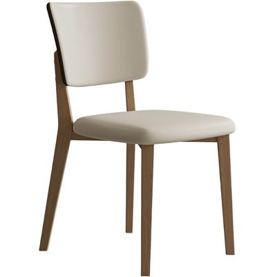 Καρέκλες τραπεζαρίας ξενοδοχείων W47*D48*H86CM Morden Nordic PU Leather Wood Chair for Dining Room Furniture Polished