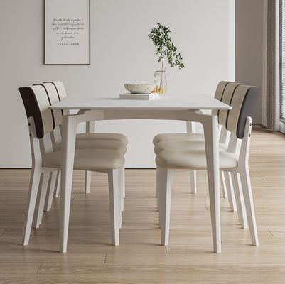Καρέκλες τραπεζαρίας ξενοδοχείων W47*D48*H86CM Morden Nordic PU Leather Wood Chair for Dining Room Furniture Polished