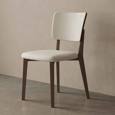 Καρέκλες τραπεζαρίας ξενοδοχείων W47*D48*H86CM Morden Nordic PU Leather Wood Chair for Dining Room Furniture Polished