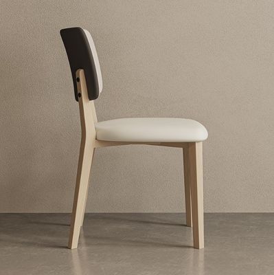 Καρέκλες τραπεζαρίας ξενοδοχείων W47*D48*H86CM Morden Nordic PU Leather Wood Chair for Dining Room Furniture Polished