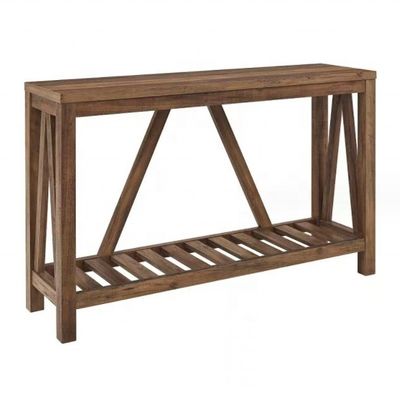 Ταχυδρομική συσκευασία Σύγχρονο σχεδιασμό Καθαρό ξύλινο τραπέζι βεράντα απλό ράφι ορθογώνιο τραπέζι