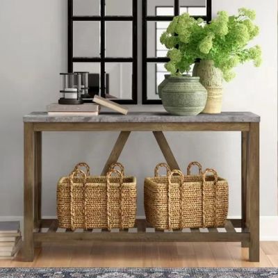 Ταχυδρομική συσκευασία Σύγχρονο σχεδιασμό Καθαρό ξύλινο τραπέζι βεράντα απλό ράφι ορθογώνιο τραπέζι