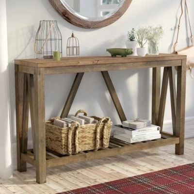 Ταχυδρομική συσκευασία Σύγχρονο σχεδιασμό Καθαρό ξύλινο τραπέζι βεράντα απλό ράφι ορθογώνιο τραπέζι