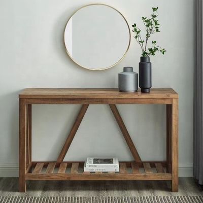 Ταχυδρομική συσκευασία Σύγχρονο σχεδιασμό Καθαρό ξύλινο τραπέζι βεράντα απλό ράφι ορθογώνιο τραπέζι