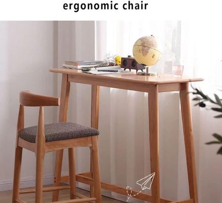 Πιο δημοφιλές ξύλινο σκαμνί μπαρ με χρώμα καρυδιού για στερεό ξύλο