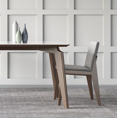 Μαρμάρινο ξύλινο τραπεζικό σετ για κουζίνα και τραπεζαρία με σύγχρονο σχεδιασμό