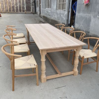 Νιτρολάκερ Φινίρισμα Αμερικάνικοι Τραπέζοι Χρώματος Rectamgle Σκληρό ξύλο Τραπεζικό Τραπεζικό Τραπέζι για Σύγχρονο Απλό Σχεδιασμό