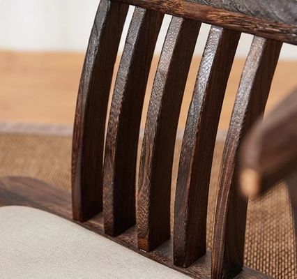 Ακατέργαστη πολυθρόνα για πάτωμα από στερεό ξύλο Νιτρολάκκαρισμα και υποστήριξη πίσω για ιαπωνικό Tatami ξύλο χωρίς πόδια καρέκλα τσαγιού