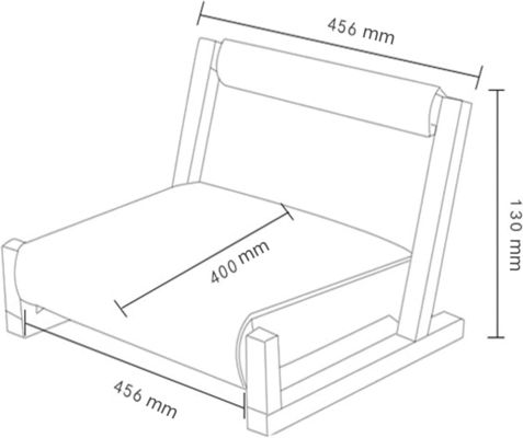 Μαγνητό ξύλο ιαπωνική καρέκλα τατάμι με στήριξη πίσω άνετο κάθισμα