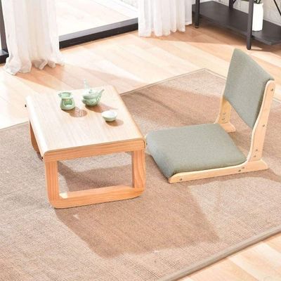 Εφοδιασμός με ταχυδρομείο Y Leisure Chair Style Ιαπωνικό Tatami ξύλινο πάτωμα χωρίς πόδια Καρέκλα τσαγιού με υποστήριξη πίσω