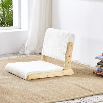Εφοδιασμός με ταχυδρομείο Y Leisure Chair Style Ιαπωνικό Tatami ξύλινο πάτωμα χωρίς πόδια Καρέκλα τσαγιού με υποστήριξη πίσω