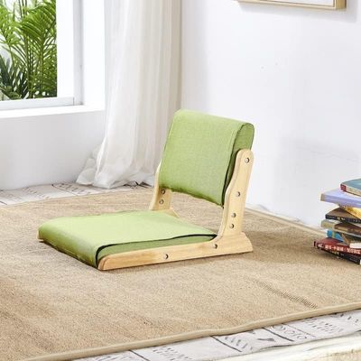 Εφοδιασμός με ταχυδρομείο Y Leisure Chair Style Ιαπωνικό Tatami ξύλινο πάτωμα χωρίς πόδια Καρέκλα τσαγιού με υποστήριξη πίσω