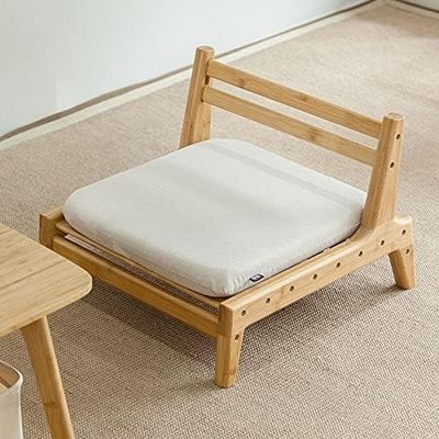 Οικιακά έπιπλα Ιαπωνική Tatami ξύλινη καρέκλα τσαγιού χωρίς πόδια με υποστήριξη πίσω OEM / ODM Ναι