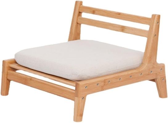 Οικιακά έπιπλα Ιαπωνική Tatami ξύλινη καρέκλα τσαγιού χωρίς πόδια με υποστήριξη πίσω OEM / ODM Ναι
