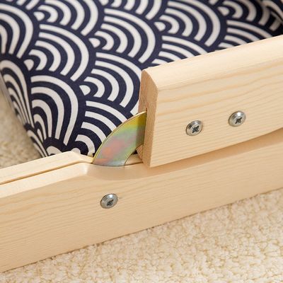 Σύγχρονο στυλ καρέκλα σαλόνι Ιαπωνικό Tatami ξύλο χωρίς πόδια πάτωμα καρέκλα τσαγιού με πίσω υποστήριξη