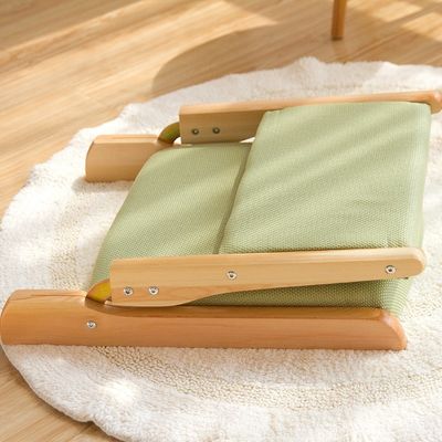 Σύγχρονο στυλ καρέκλα σαλόνι Ιαπωνικό Tatami ξύλο χωρίς πόδια πάτωμα καρέκλα τσαγιού με πίσω υποστήριξη