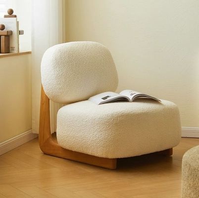 Αναβαθμίστε το ξενοδοχείο σας με σκανδιναβικό σχεδιασμό Σύγχρονη καρέκλα από στερεό ξύλο Αρνί μαλλί τραπεζαρία ξύλινες καρέκλες