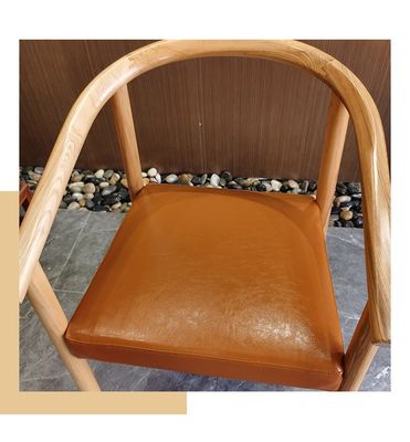 Βόρειοευρωπαϊκό στερεό ξύλο PU δερμάτινα μαξιλάρια τραπεζική καρέκλα για εστιατόριο Προσαρμοσμένο σχεδιασμό και εξυπηρέτηση OEM αποδεκτό