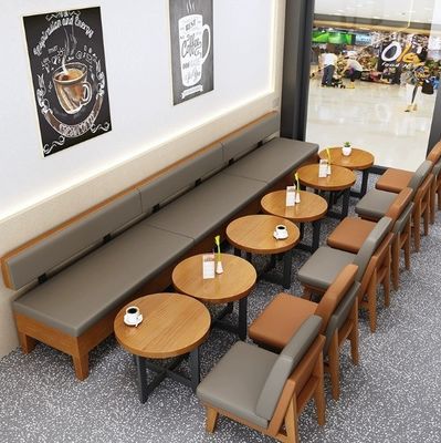 Σύγχρονη σκανδιναβική σχεδίαση Στέλη από στερεό ξύλο PU δερμάτινο καθιστικό καναπέ ξύλινες καρέκλες περίπτερο για άνετη εμπειρία καθίσματος