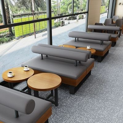 Σύγχρονη σκανδιναβική σχεδίαση Στέλη από στερεό ξύλο PU δερμάτινο καθιστικό καναπέ ξύλινες καρέκλες περίπτερο για άνετη εμπειρία καθίσματος