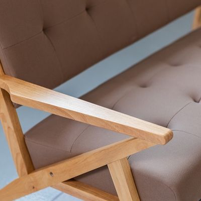 Σκληρό ξύλινο ύφασμα ξύλινο καναπέ καρέκλα W60*D73*H76CM Η απόλυτη λύση καθισμάτων για σύγχρονο σαλόνι και ξενοδοχείο