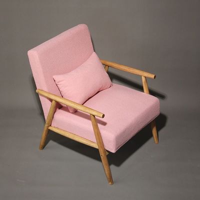 Σπίτι έπιπλα W66*D77*H87CM Σκληρό ξύλο υφασματική ξύλινη καρέκλα καναπέ μοντέρνο σχεδιασμό μαλακό καρέκλα για καθιστικό και ξενοδοχείο