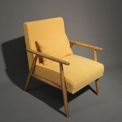 Σπίτι έπιπλα W66*D77*H87CM Σκληρό ξύλο υφασματική ξύλινη καρέκλα καναπέ μοντέρνο σχεδιασμό μαλακό καρέκλα για καθιστικό και ξενοδοχείο