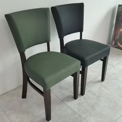 OEM ξύλινη καρέκλα με ξύλινα πόδια για σκανδιναβικό ύφασμα PU δέρμα