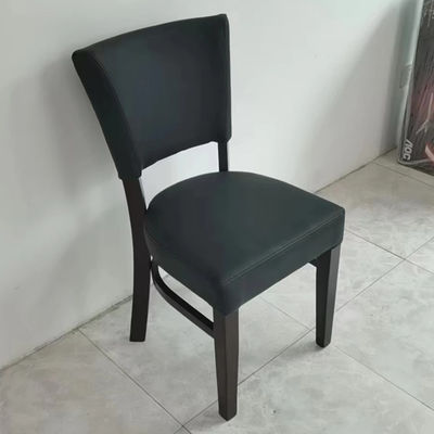 OEM ξύλινη καρέκλα με ξύλινα πόδια για σκανδιναβικό ύφασμα PU δέρμα