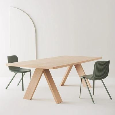 Χονδρεμπόριο απλό ξύλινο τραπέζι για εστιατόριο σπίτι προσαρμοσμένα πολυμεγέθη ορθογώνια τραπέζια