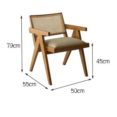 Ειδικό σχεδιασμό τραπεζικής καρέκλας έπιπλα για το σπίτι Καρέκλα από ράταν με συσκευασία ταχυδρομείου και χαλιναρισμένο στερεό ξύλο