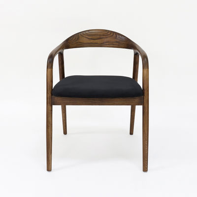 Σύγχρονα έπιπλα για εστιατόρια Σκληρή ξύλινη τραπεζαρική καρέκλα με αναδιπλούμενη λειτουργία και υφαντική ταπετσαρία W56*D55.5*H73.5CM