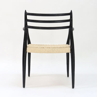 Σύγχρονη καρέκλα τραπεζαρίας χειροποίητο νιτρολάκκο φινίρισμα από στερεό ξύλο με στήριγμα βραχίονων σύγχρονο σχεδιασμό