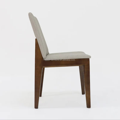 Σύγχρονο στυλ Νιτρολάκκα Τελειοποίηση Σκληρό ξύλο Καρέκλα τραπεζαρίας με ταπετσαρία και βραχίονα προφοράς